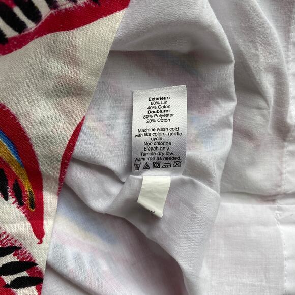 J. Crew Linen Blend Ruffle One Shoulder Floral Print Mini Dress Resort Summer - Picture 6 of 7